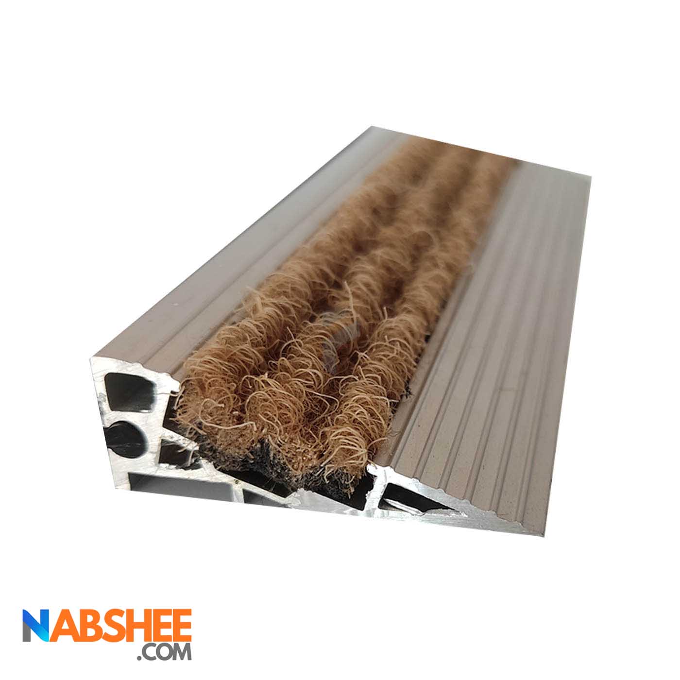 پروفیل آلومینیومی شیبدار 2 سانتی موکت خور کد A8 نقره ای