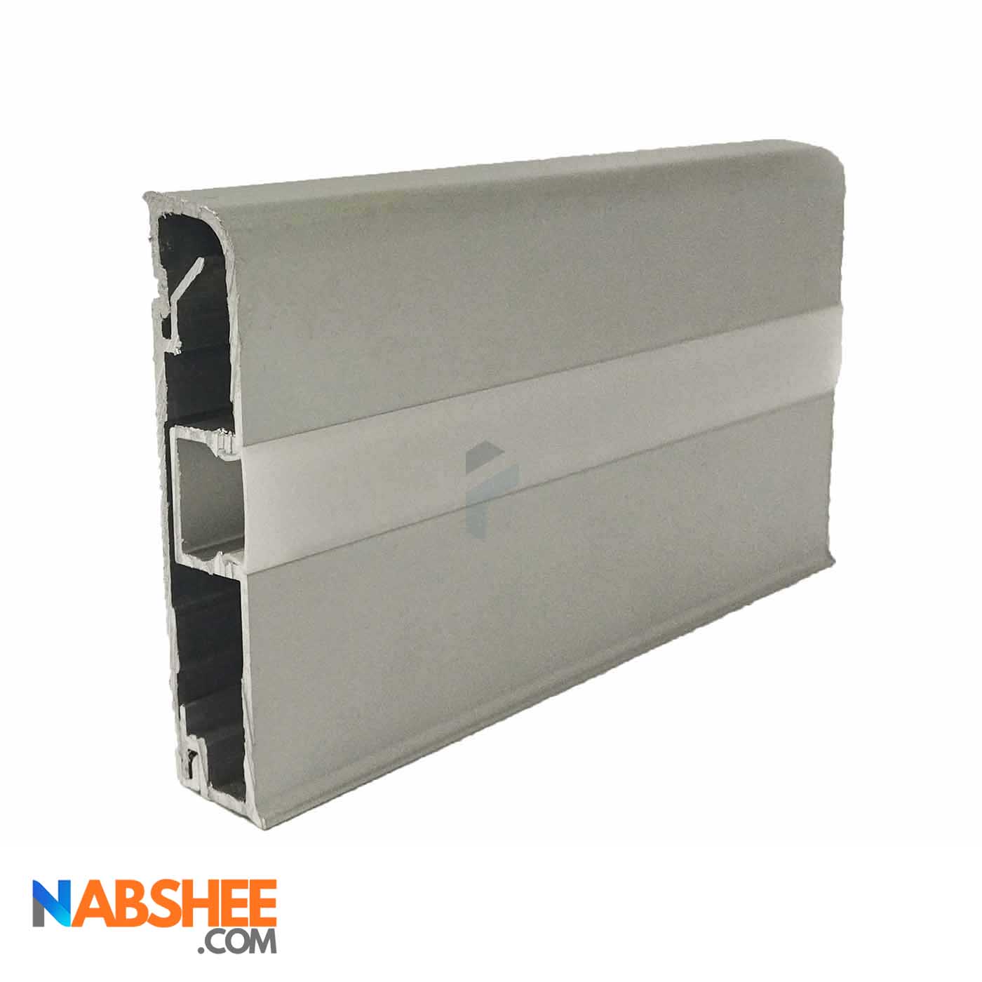 قرنیز آلومینیومی 8 سانتی با شیار LED کد LS8 نقره ای