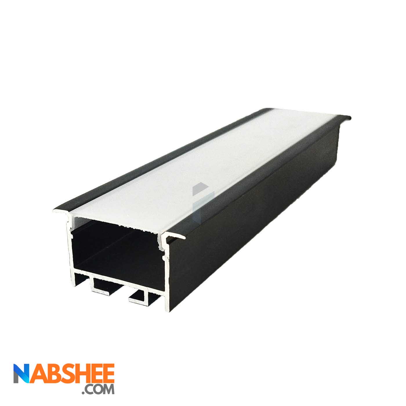 پروفیل نور خطی آلومینیومی 3 سانتی لبه دار کد L30B مشکی + دیفیوزر رایگان