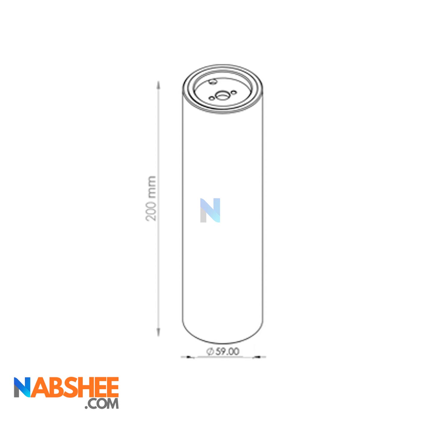 چراغ سیلندری 20 سانتی کد LZ103 (بدون لامپ)